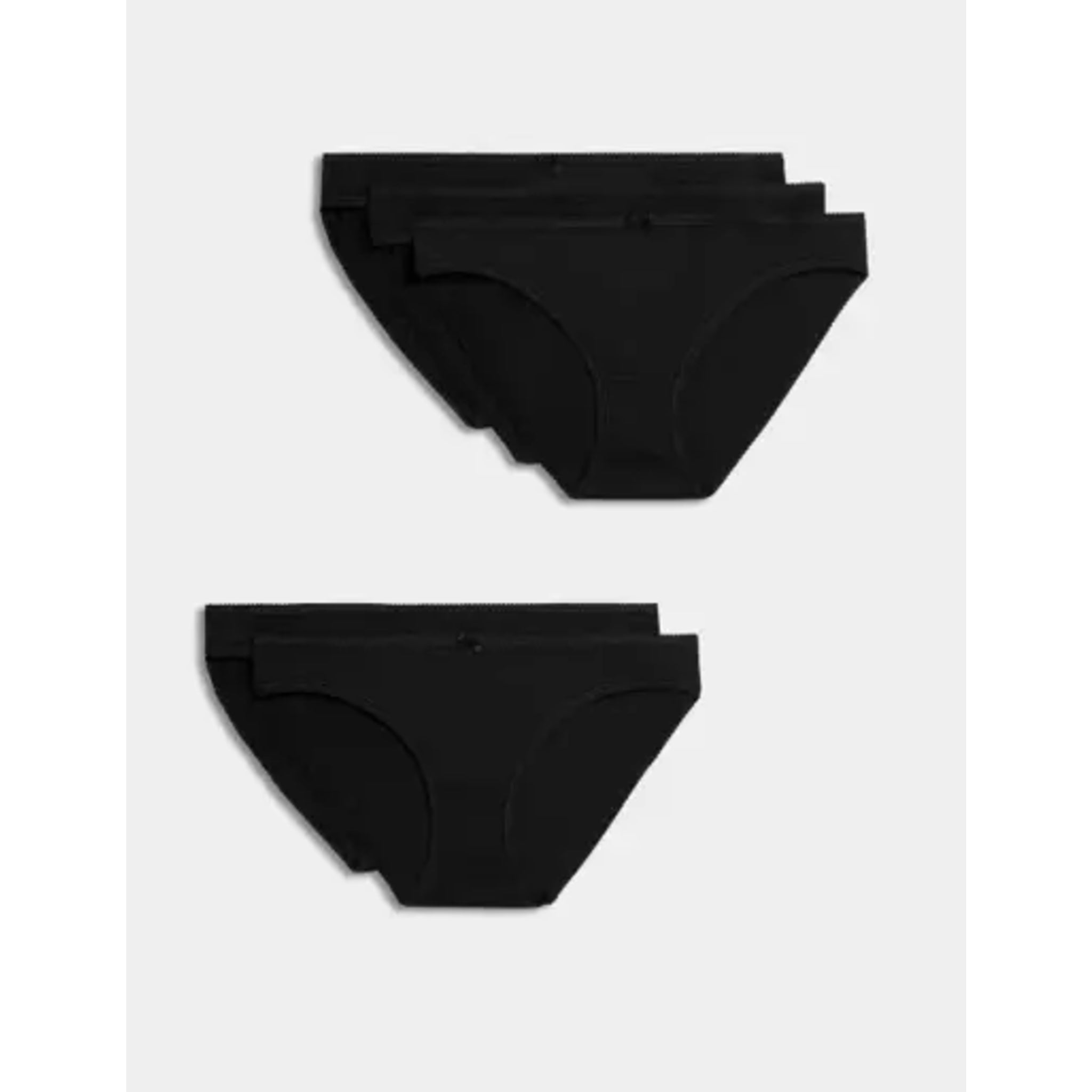 Women’s black cotton briefs underwear – ex store ladies soft everyday knickers